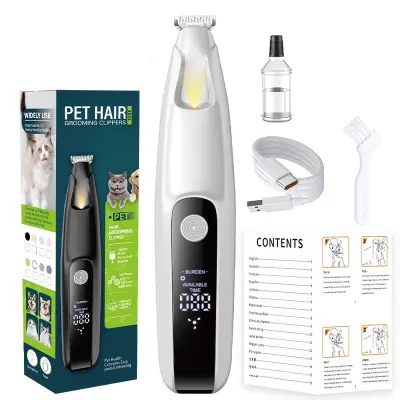 Digitalni prirezovalnik dlake za hišne ljubljenčke: varen, učinkovit in tih White