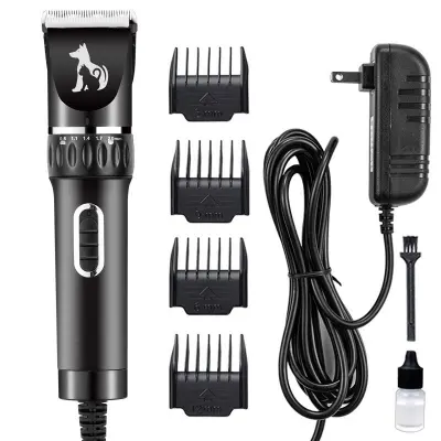 Brezžični strižnik za hišne živali s keramičnim rezilom, nastavljiva hitrost in EU vtič