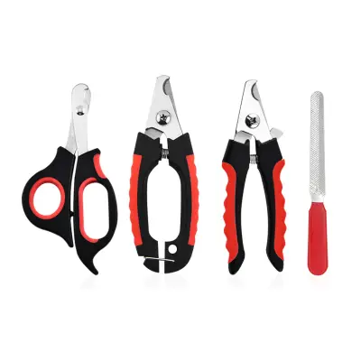 Komplet za nego hišnih ljubljenčkov - komplet 4 kosov za mačke in pse Red