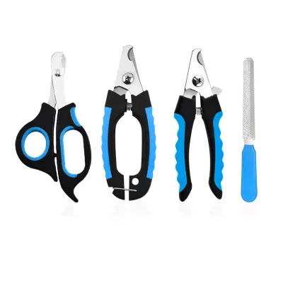 Komplet za nego hišnih ljubljenčkov - komplet 4 kosov za mačke in pse Blue