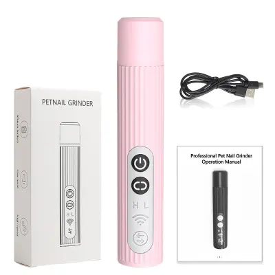 Večnamenski brusilnik za hišne ljubljenčke - električni trimer za nohte za pse in mačke Pink