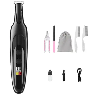 Polnilni strižnik za hišne ljubljenčke - nizka raven hrupa, vodoodporen, večnamenski