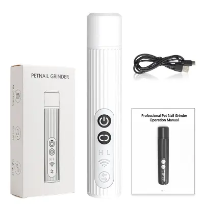 Večnamenski brusilnik za hišne ljubljenčke - električni trimer za nohte za pse in mačke White