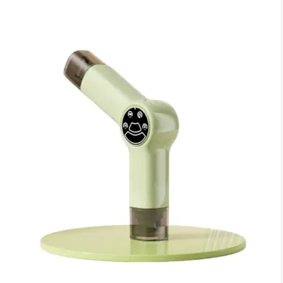 2-v-1 škarjice za hišne ljubljenčke in trimer za dlake z LED lučko - polnilne in tihe Green