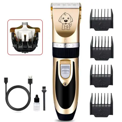 Strižnik za hišne ljubljenčke z nastavkom za striženje dlake na tačkah - Profesionalni komplet