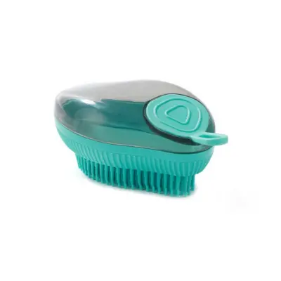 Polnilna krtača za kopanje in masažo hišnih ljubljenčkov za kratko dlako Green