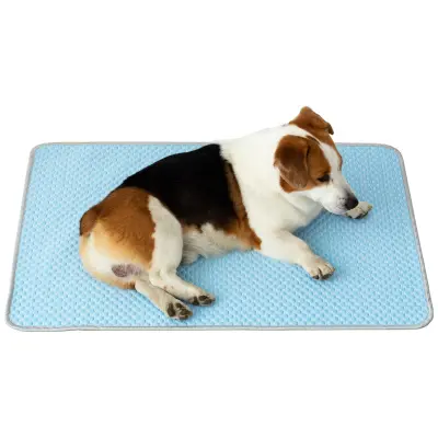 Hladilna podloga za hišne ljubljenčke Modra blazina z ledenimi zrni za pse in mačke  XXL