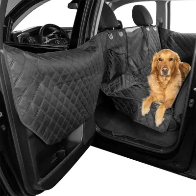 Črna prevleka za avtomobilski sedež za pse - vodoodporna in odporna na praske