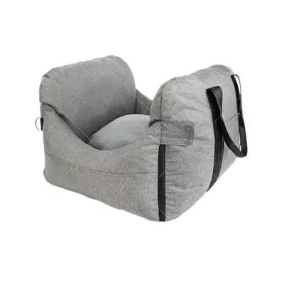 Prenosna avtomobilska pasja postelja z odstranljivo zasnovo - siva Grey