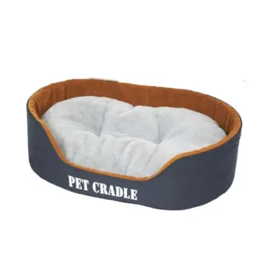 Plišast kavč za hišne ljubljenčke - Udobna in topla postelja za majhne pse in mačke  M