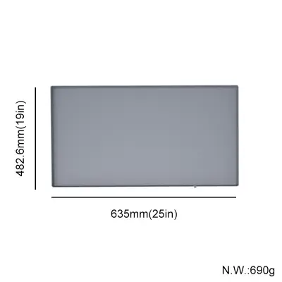 Silikonska podloga za sušenje posode z odtokom - Velika 86,4 x 48,3 cm, siva  S