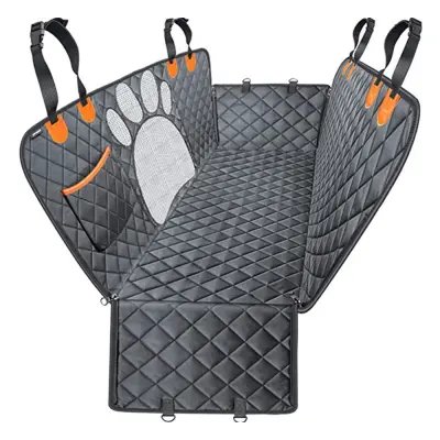 Črna prevleka za zadnji sedež avtomobila za hišne živali - vodoodporna zaščita