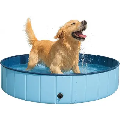 Zložljiv bazen za hišne ljubljenčke: varen, priročen in zabaven za pse  S