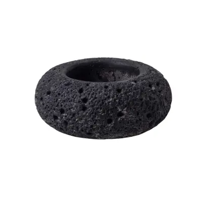 Elegantna betonska posoda za hrano in vodo za plazilce - naraven videz Black