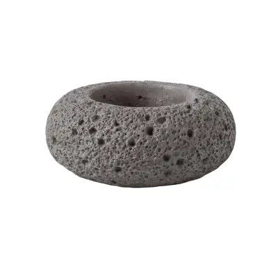 Elegantna betonska posoda za hrano in vodo za plazilce - naraven videz Grey