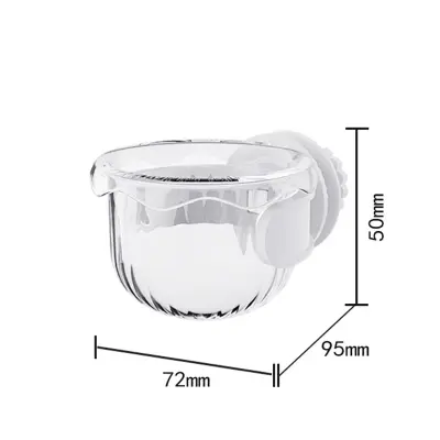 Hranilnik za ptice Honey Pot: viseča posoda za hrano za papige z odstranljivo zasnovo White