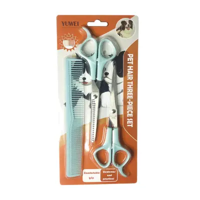 Komplet škarij za nego hišnih ljubljenčkov - Popoln za domačo uporabo Blue