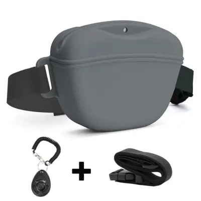 Pas za shranjevanje priboljškov za treniranje psov s klikerjem Grey