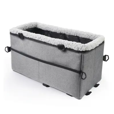 Udobna avtomobilska postelja za hišne ljubljenčke za sprednji sedež Grey