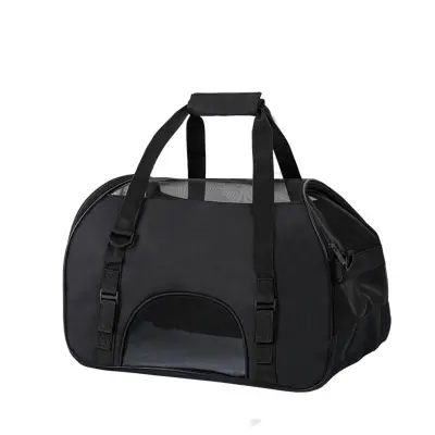 Zračna mrežasta torba za prenašanje hišnih ljubljenčkov - lahka in prenosna Black