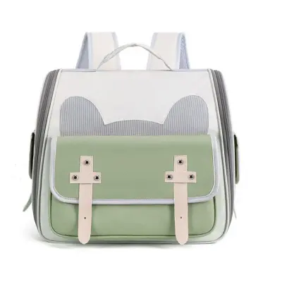 Udoben in eleganten nahrbtnik za prenašanje hišnih ljubljenčkov White+green