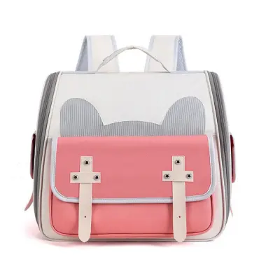 Udoben in eleganten nahrbtnik za prenašanje hišnih ljubljenčkov White+Pink