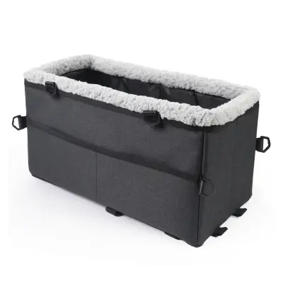 Udobna avtomobilska postelja za hišne ljubljenčke za sprednji sedež Black