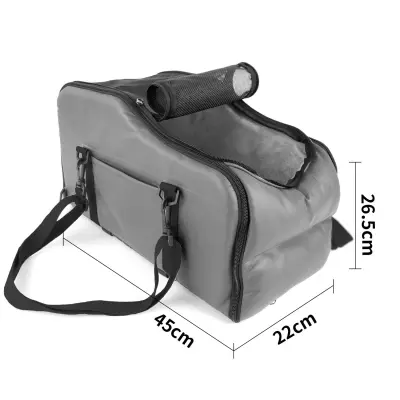 Udobno in prenosljivo avtomobilsko ležišče za hišne ljubljenčke za sprednji sedež Grey