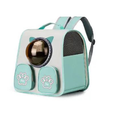 Udoben in zračen nahrbtnik za prenašanje hišnih ljubljenčkov za potovanja Green