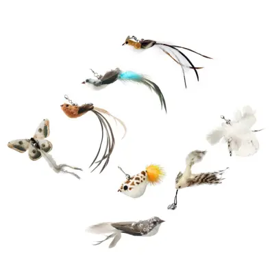 Nadomestne glave za mačje igrače - 8 kosov perja za interaktivno igro