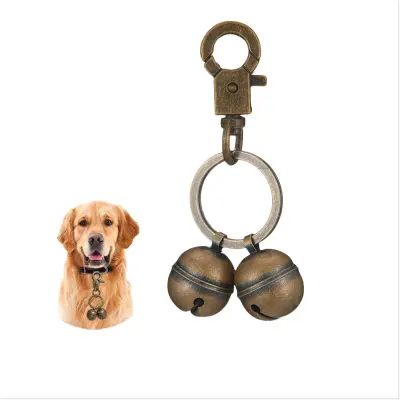Eleganten zvonec za hišne ljubljenčke za ovratnice in zunanjo opremo Brown