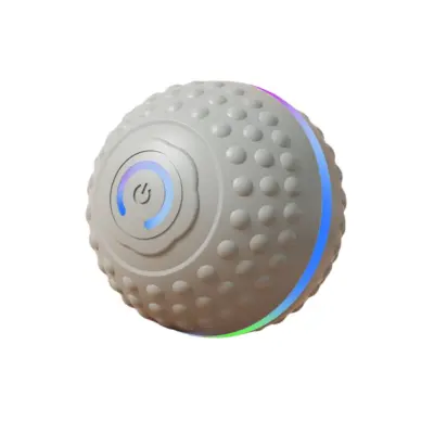 Pisana pametna interaktivna žoga za hišne ljubljenčke - samodejno vrtenje in LED lučka Grey