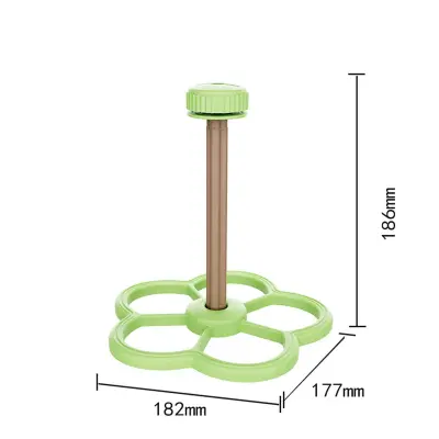 Bird Rotating Windmill Station Perch Toy - Interaktivna in privlačna oprema za kletke Green