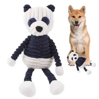 Plišasta igrača za pse v beli in modri barvi - odporna na ugrize, za nego zob