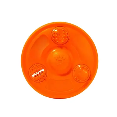 Interaktivni TPR leteči disk za hišne ljubljenčke z razpršilnikom priboljškov Orange