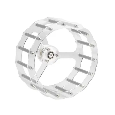 Tiho Kolo za Vadbo Ptice - Prozorno ABS & Kovinsko Tekalno Kolo za Kletke