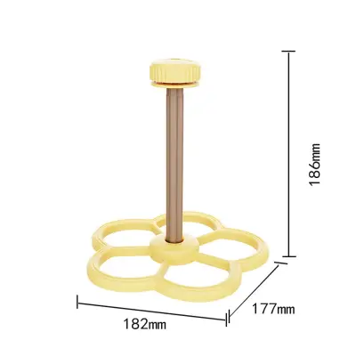 Bird Rotating Windmill Station Perch Toy - Interaktivna in privlačna oprema za kletke Yellow