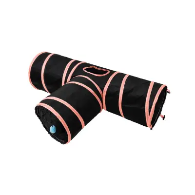 Zložljiv Mačji Predor: Interaktivna Igra in Vadba za Vašega Mačjega Prijatelja Black+Pink