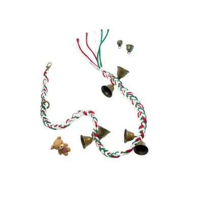 Ročno tkana bombažna vrvica za pasji zvonec - zvonec za trening in komunikacijo