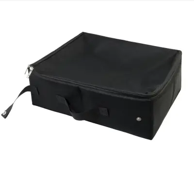 Prenosna Zložljiva Vrečka za Mačji Pesek - Vodoodporna Potovalna Škatla Black