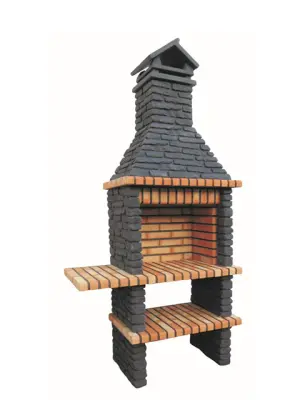 žar ROCK BLACK - 128x57x245 cm