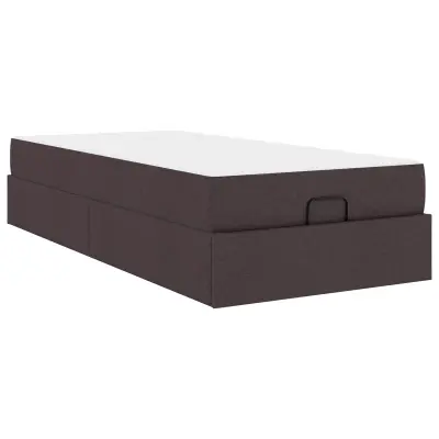 vidaXL Posteljni okvir z vzmetnico z vzmetnico 2 pcs Ten blago