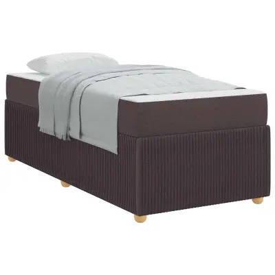 vidaXL Konstrukcija postelje Temno rjava 100 x 200 cm blago
