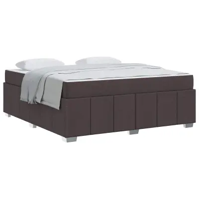 vidaXL Konstrukcija postelje Temno rjava 180 x 200 cm blago