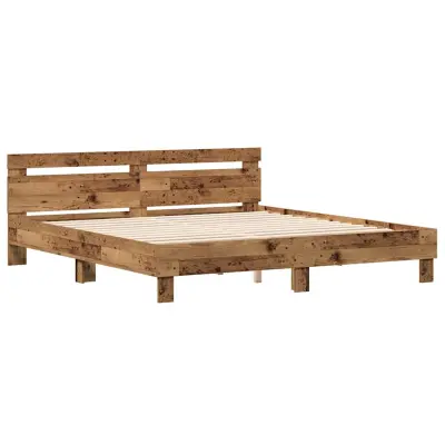 vidaXL Posteljni okvir Star les 180 x 200 cm Konstruiran les