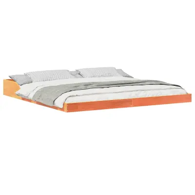 vidaXL Konstrukcija postelje Voskast rjav 200 x 220 cm