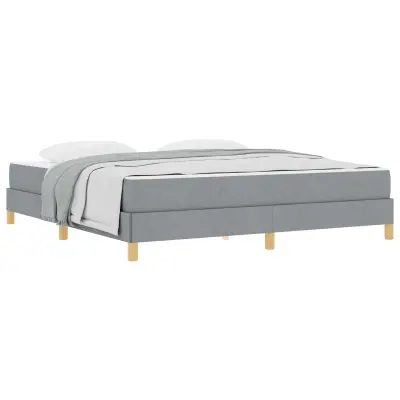 vidaXL Postelja z vzmetnico z vzmetnico Svetlo siva 180 x 200 cm blago