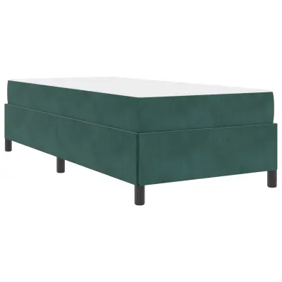 vidaXL Konstrukcija postelje Temno zelena 90 x 190 cm blago