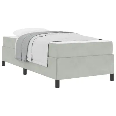 vidaXL Konstrukcija postelje Svetlo siva 100 x 200 cm blago