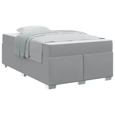 vidaXL Konstrukcija postelje Svetlo siva 120 x 200 cm blago